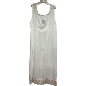 VTG The Limited Nightgown NWT Sz P/S Off White Sheer Crochet Hem Lace Ne…